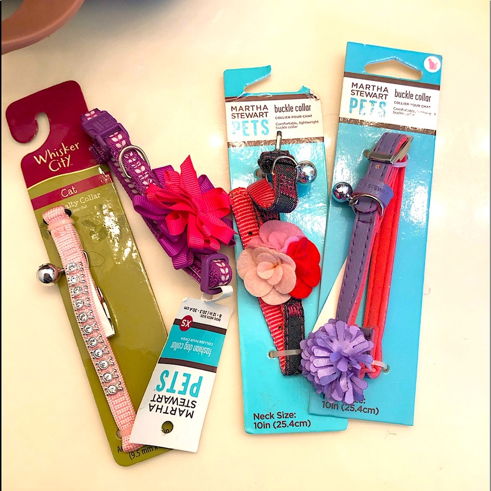 🆕 Martha Stewart Pet Collar Bundle 🐱🛍️